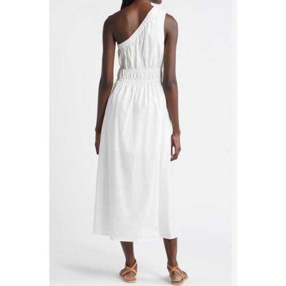 Rails Women's Dress Selani One Shoulder Cotton Size small White MSRP $238.00 - Picture 2 of 5